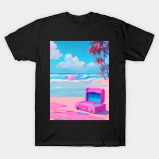 Synthwave beach aesthetic T-Shirt